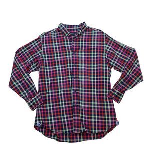 Cremieux Classics Dress Shirt Mens L Large Button Down Multicolor Plaid Cotton